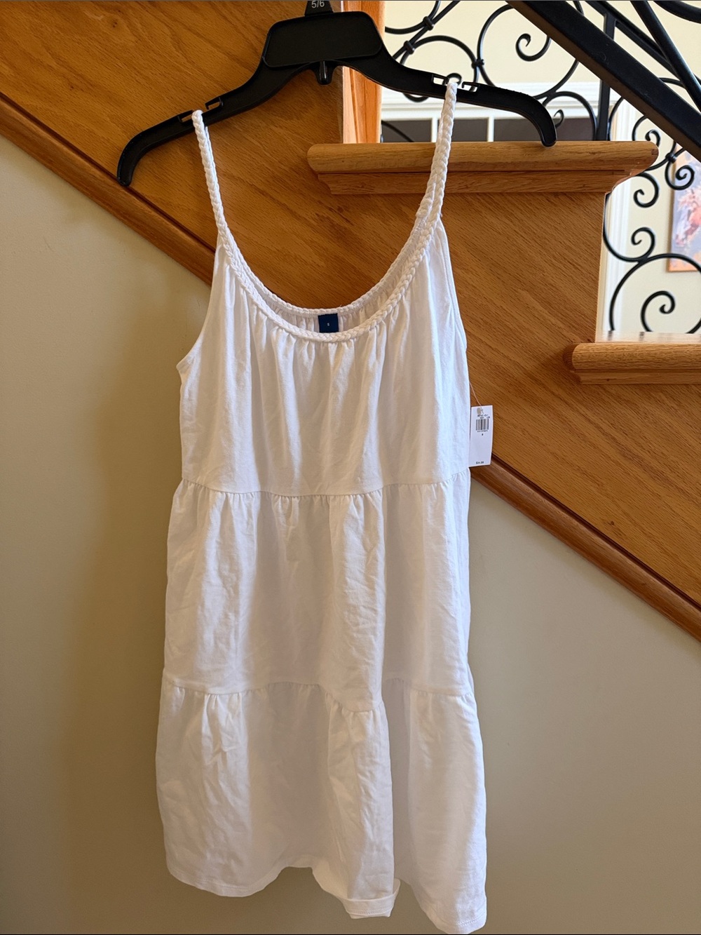 Old Navy White Tiered Cotton Slip Dress - size Small New With Tag